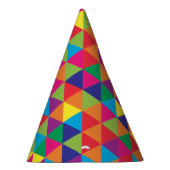 Diep heldere driehoeken - modern Abstract patroon Feesthoedjes (Rechts)