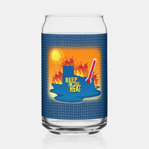 Diep in de hitte van Texas Blikvorm Glas