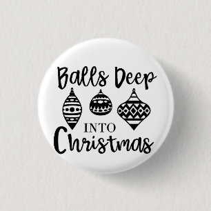 Diep in de Kerst Merry Kerstmis Xmas Ronde Button 3,2 Cm