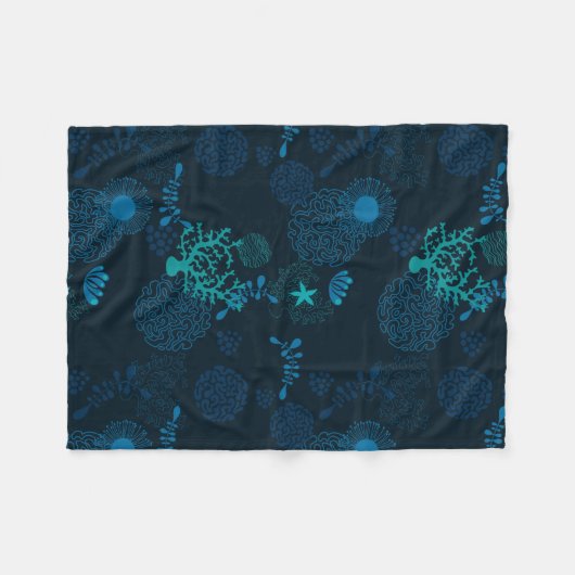 Diep in de Oceaan Fleece Deken (Voorkant (Horizontaal))