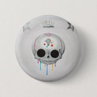 diep in de schedel ronde button 5,7 cm