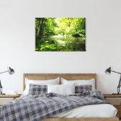Diep in het bos canvas afdruk (Insitu (Slaapkamer))