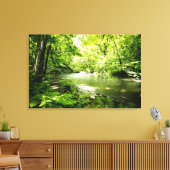 Diep in het bos canvas afdruk (Insitu (Woonkamer))