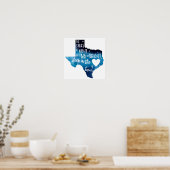 Diep in het hart van TX Harvey print (Keuken)
