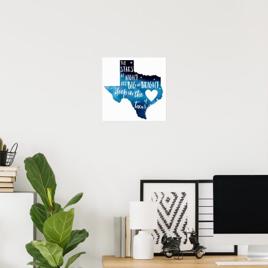 Diep in het hart van TX Harvey print (Thuiskantoor)