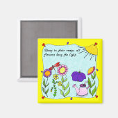 Diep in hun Roots Square Magnet Magneet (Voorkant / Achterkant)