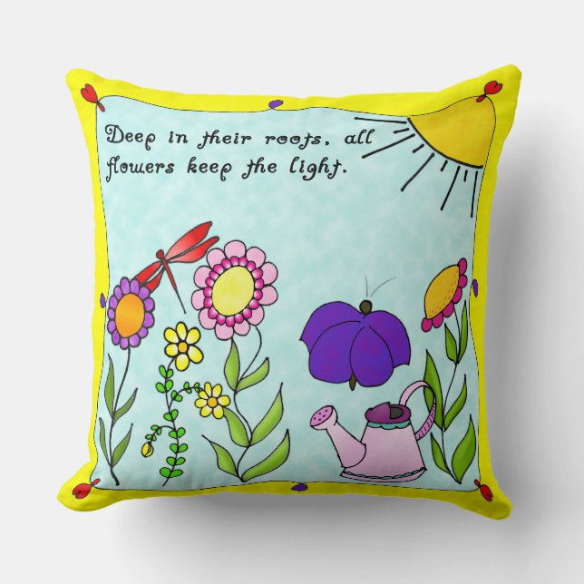Diep in hun Roots Square Pillow Kussen (Voorkant)