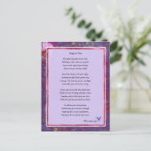 Diep in je gedicht briefkaart (Staand voorkant)