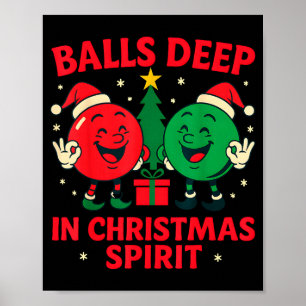 Diep In Kerst Srit Grappig Volwassenen Kersthumor Poster