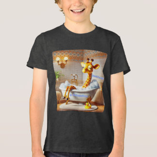 Diep in Ontspanning - Giraffe Bubbelbad Tri-Blend Shirt
