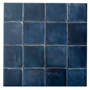 Diep-indigo Artisan Geglazuurde Vierkanten Tegeltje