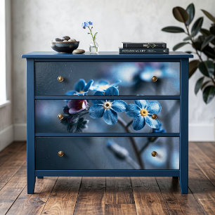 Diep Indigo Stemming Botanische Vergis-mij-niet De Tissuepapier
