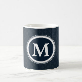 Diep Klassieke marineblauwpatroon - aangepast mono Koffiemok