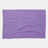 Diep lavendel en wit Windowpane Plaid Theedoek (Horizontaal)