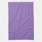 Diep lavendel en wit Windowpane Plaid Theedoek (Verticaal)