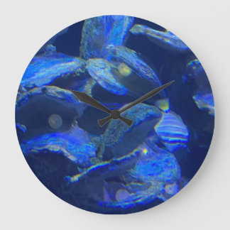 Diep Oceaanblauw Abstracte Kunst Kustdecoratie Ron Grote Klok