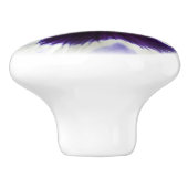 diep paars op witte paniek keramische knop (Zijkant)