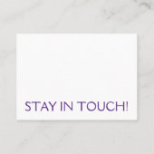 Diep Paars op Witte Verandering van de Kaart van h Visitekaartje (Achterkant)