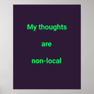 Diep Paars Turquoise Quantum Grafisch Poster