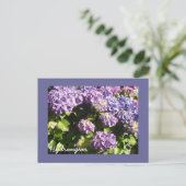 Diep Paarse Hydrangea Briefkaart (Staand voorkant)