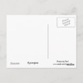 Diep Paarse Hydrangea Briefkaart (Achterkant)