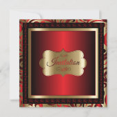 Diep Red 80th Birthday Party | DIY-tekst Kaart (Voorkant)