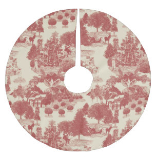 Diep rood en kerst-winter met crème Wonderland Kerstboom Rok
