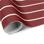 Diep rood en wit minimalistisch modern cadeaupapier (Rol Hoek)