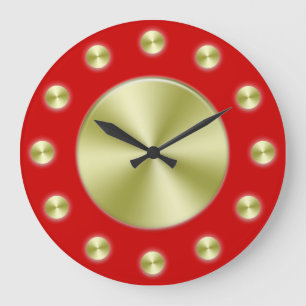 Diep rood goud en elegante wandklok grote klok