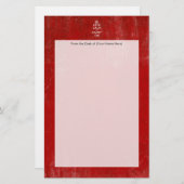  diep rood, kalm houden en doorgaan briefpapier (Voorkant / Achterkant)