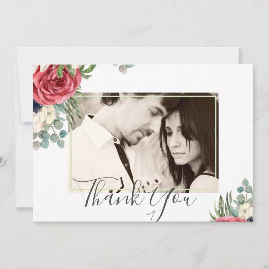 Diep rood marinebloem eucalyptus groenwerk trouwfe (Voorkant)