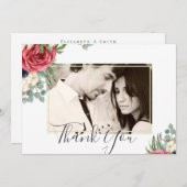 Diep rood marinebloem eucalyptus groenwerk trouwfe (Voorkant / Achterkant)