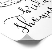 Diep rood rozen bloemstuk bruiloft bruidsshower bo poster (Hoek)