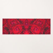 Diep rood rozen patroon yogamat (Voorkant (horizontaal))