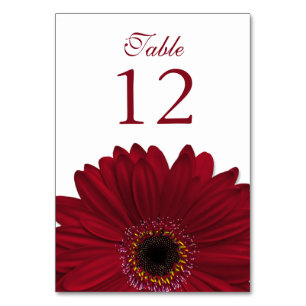 Diep Rood Wit Gerbera Daisy Bruiloft Kaart