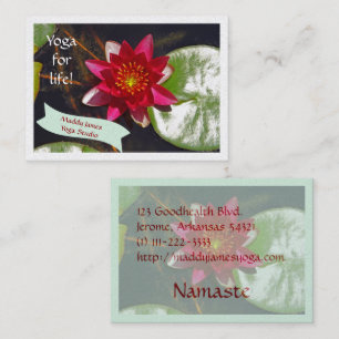 Diep Roos Gekleurde Lotus Bloesem  Visitekaartje