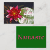 Diep Roos Gekleurde Lotus Bloesem Visitekaartje (Voorkant / Achterkant)