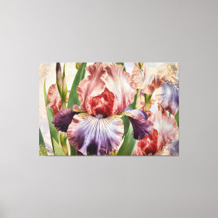 *~* Diep Roos IRIS Irissen Bloemen TV2 Canvas Afdruk