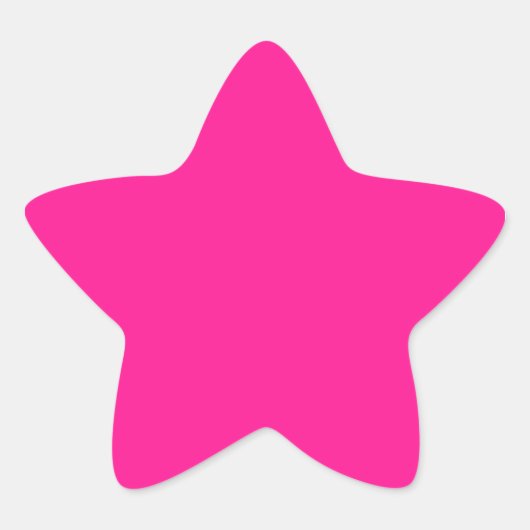 Diep Roze Blanco Ster Sticker (Voorkant)