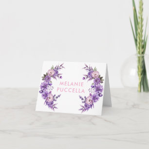 Diep Roze Bloemige Baby Shower Bedankkaart Ontwerp