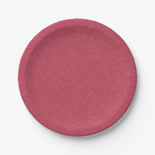 Diep roze gestructureerd wervelend patroon papieren bordje