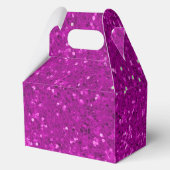 Diep Roze Glam Nep Glitter Patroon Bedankdoosjes (Voorkant)
