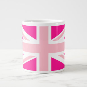 Diep roze Union Jack Extra Grote Beker