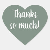 Diep saliegroen hart sticker (Voorkant)