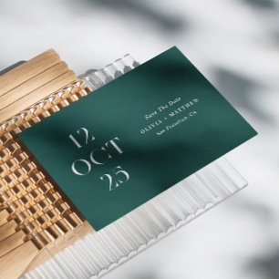 Diep Turkooisgroene Trouw   Elegante Tuinfoto Save The Date