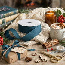 Diep turquoise Noorse winter cadeauverpakkingslint