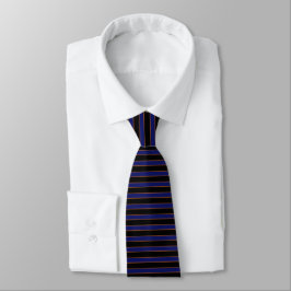 Diep vintage gestreepte blauwe patroon das