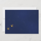 Diepblauw en goud bewaren de Datum Save The Date (Achterkant)