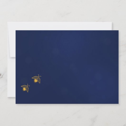 Diepblauw en goud bewaren de Datum Save The Date (Achterkant)