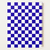 Diepblauw geruit planner (Achterkant)